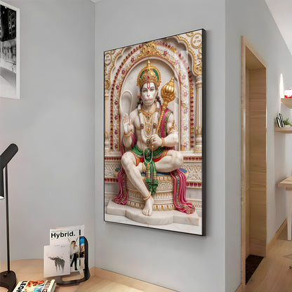Peaceful Presence Bajarang Bali Premium Acrylic Vertical Wall Art