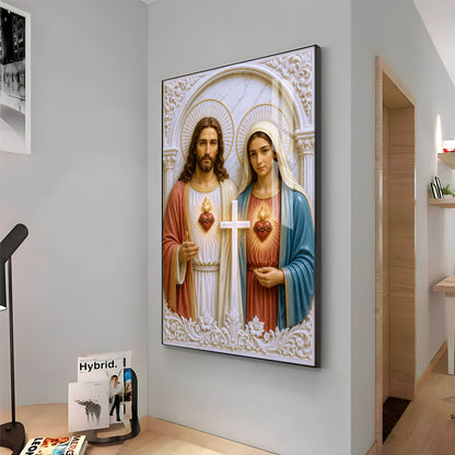 Divine Jesus & Mother Mary Premium Acrylic Vertical Wall Art