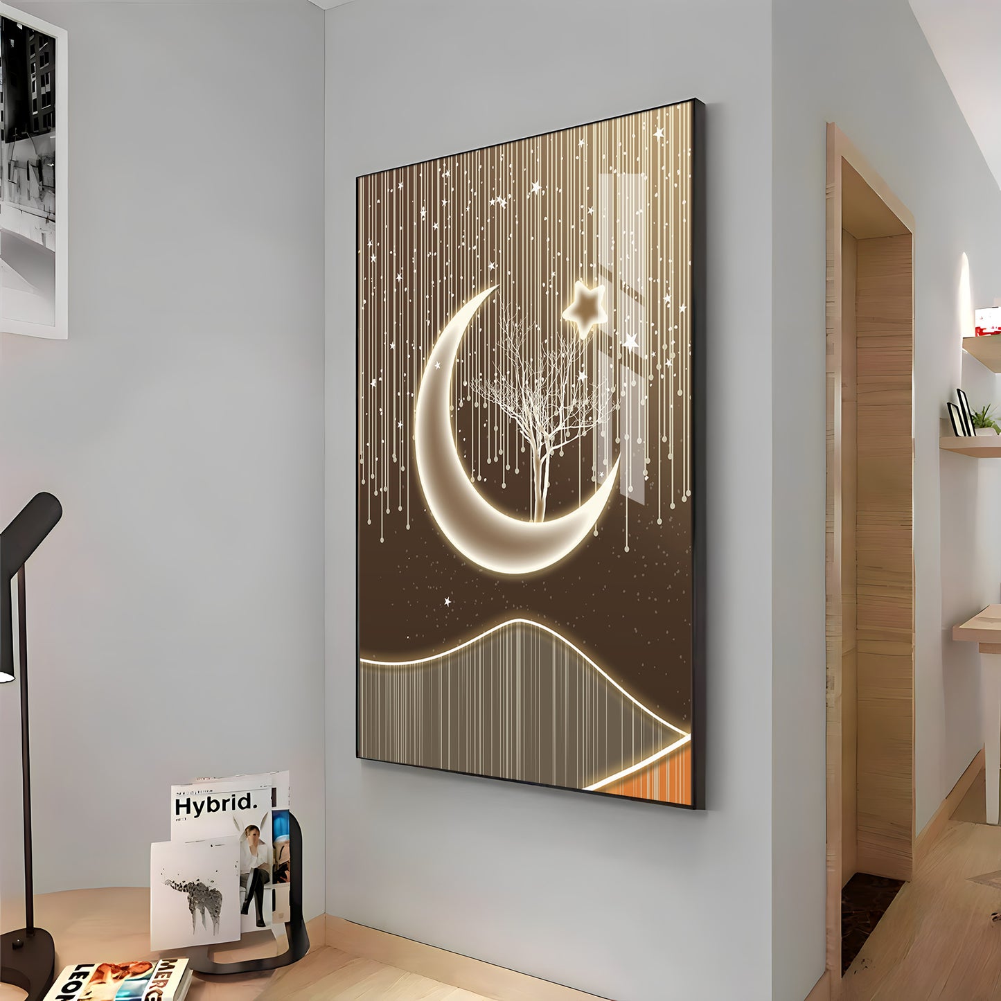 Half Moon Premium Acrylic Vertical Wall Art