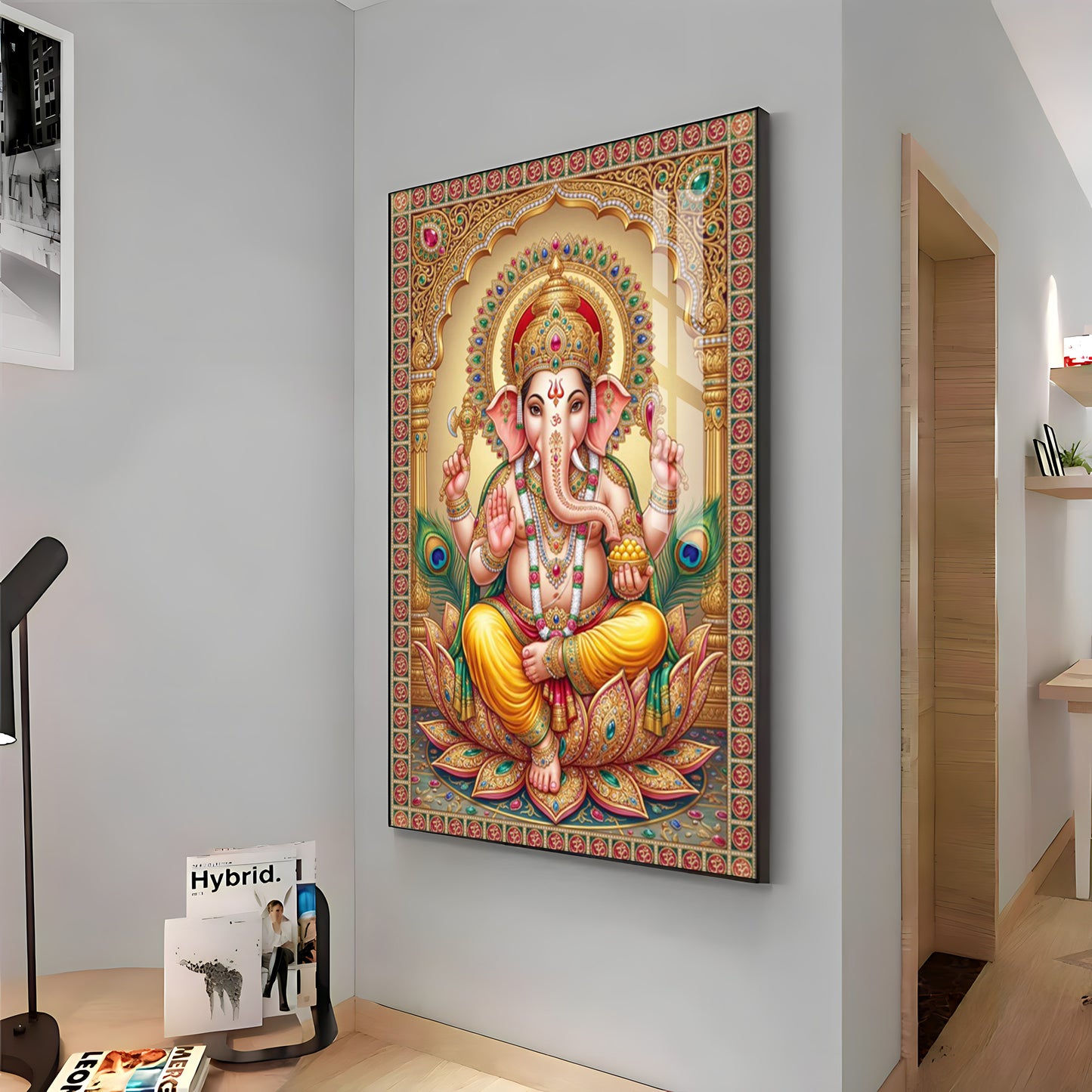 God Ganpati Ji Premium Acrylic Vertical Wall Art