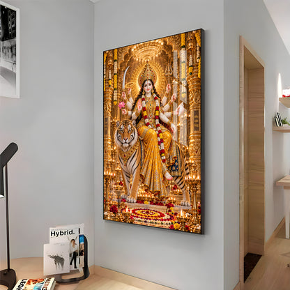 Sherawali Maiya Premium Acrylic Vertical Wall Art