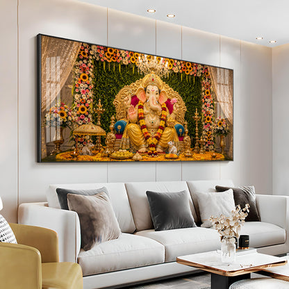 Shri Vighnaharta Premium Acrylic Horizontal Wall Art
