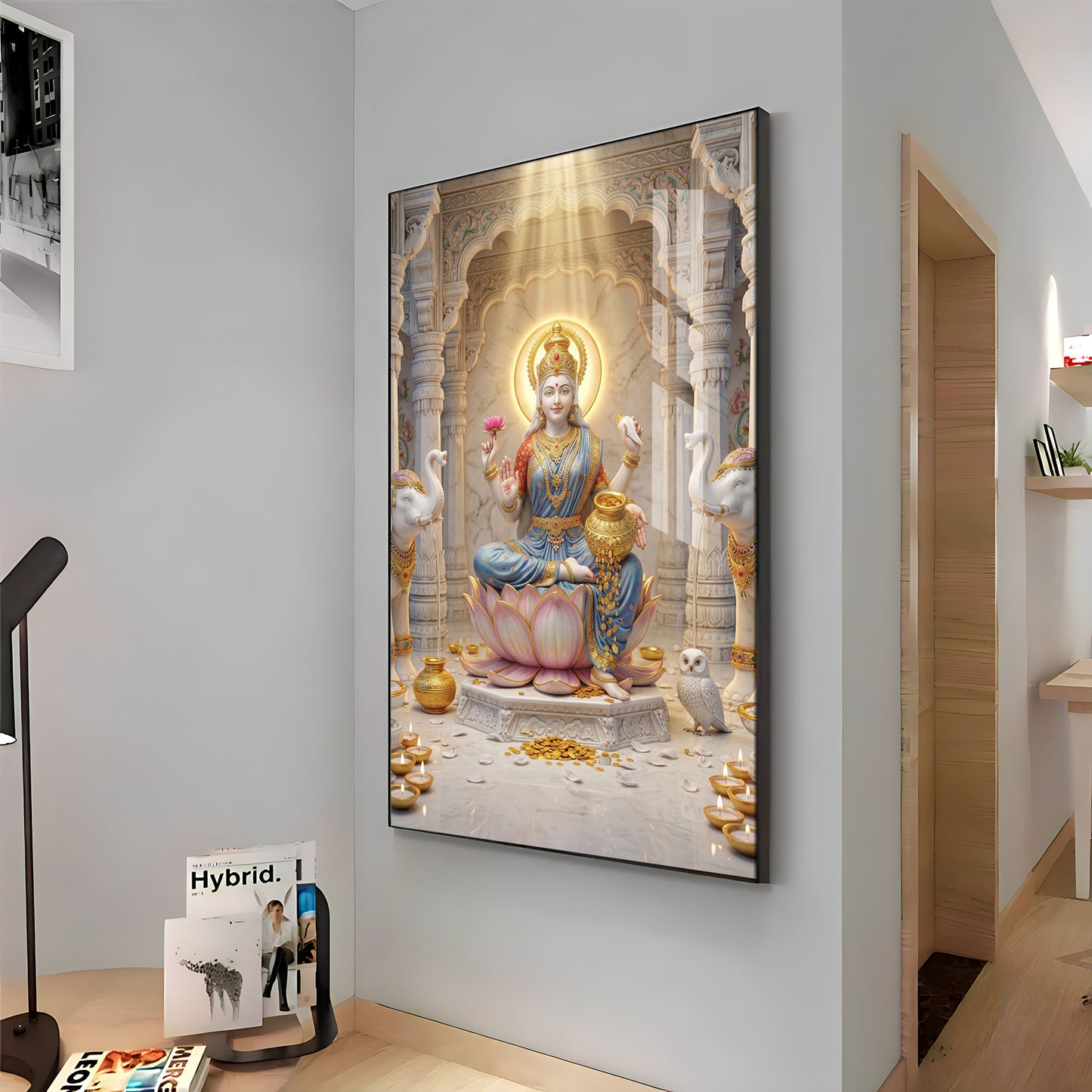 Mata Laxmi Premium Acrylic Vertical Wall Art