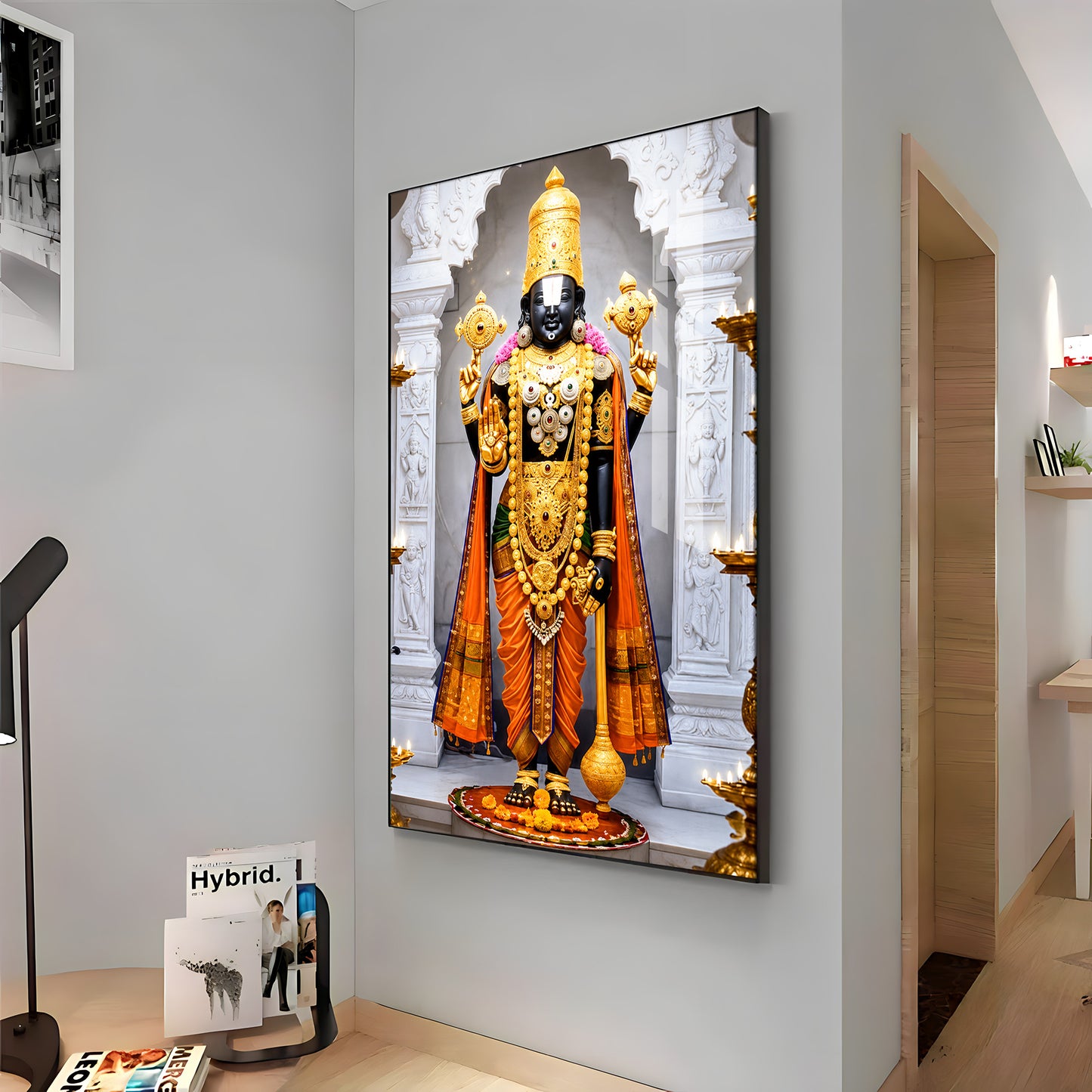 Divine Lord Tirupati Balaji Premium Acrylic Vertical Wall Art