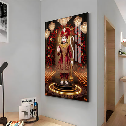 Lord Bajrangbali Premium Acrylic Vertical Wall Art