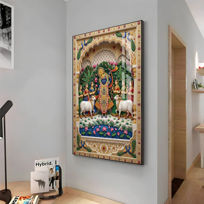 Lord Shrinathji Premium Acrylic Vertical Wall Art