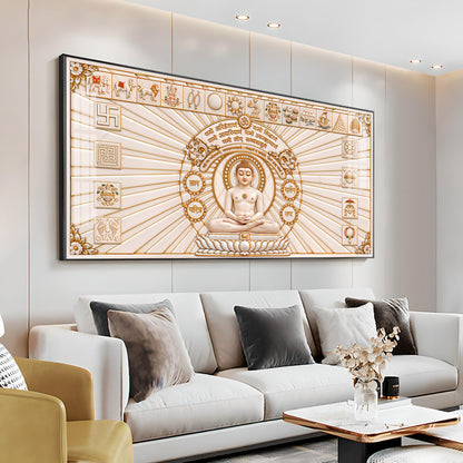 Jain Namokar Mantra Premium Acrylic Horizontal Wall Art