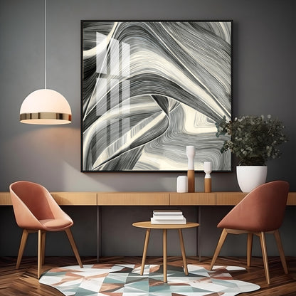 Linee Astratte Premium Acrylic Square Wall Art