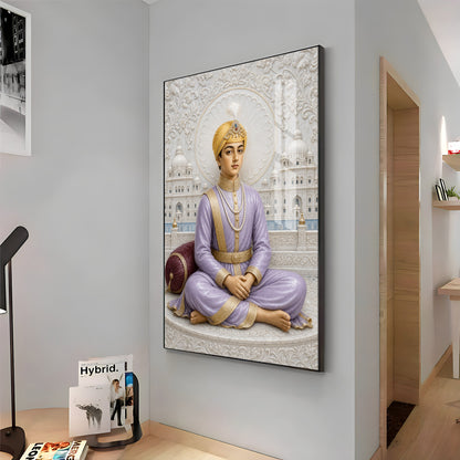 Divine Guru Har Krishan Ji Premium Acrylic Vertical Wall Art