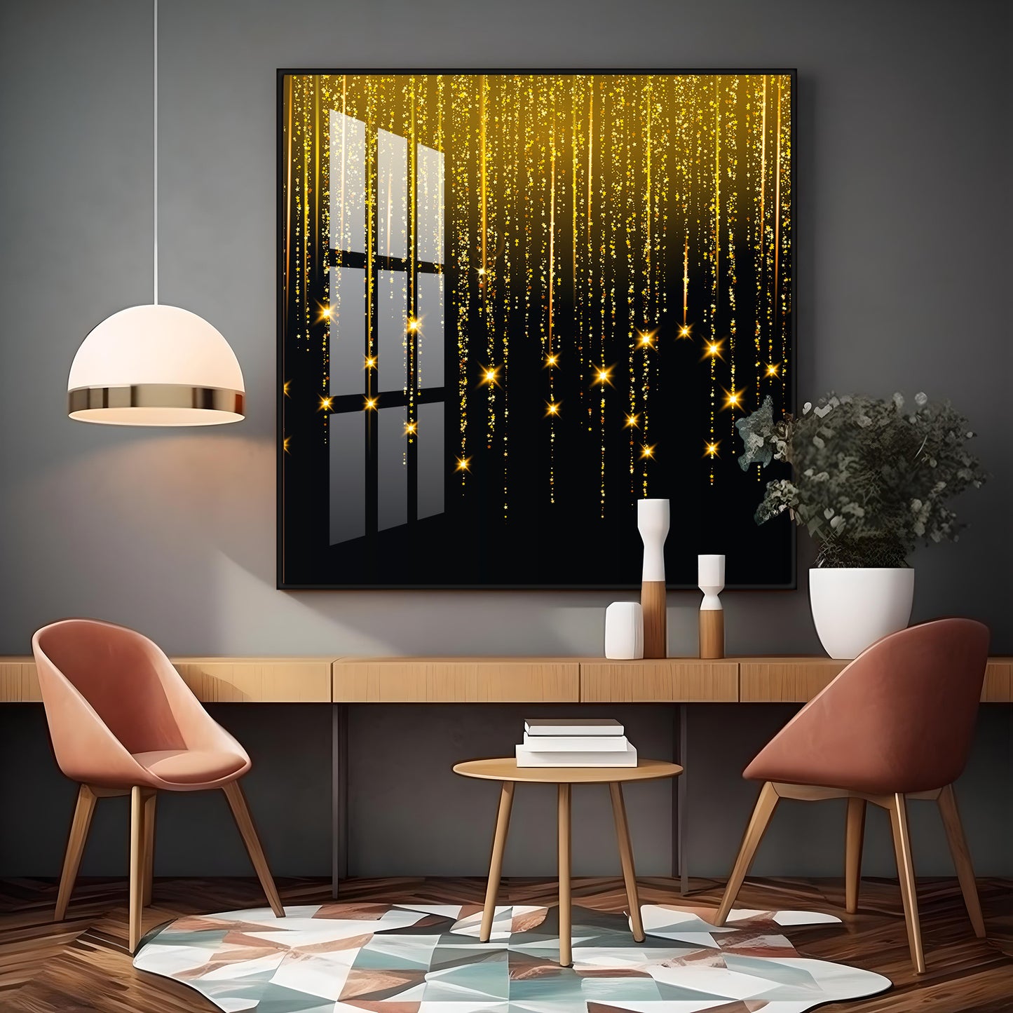 Gold Star Premium Acrylic Square Wall Art
