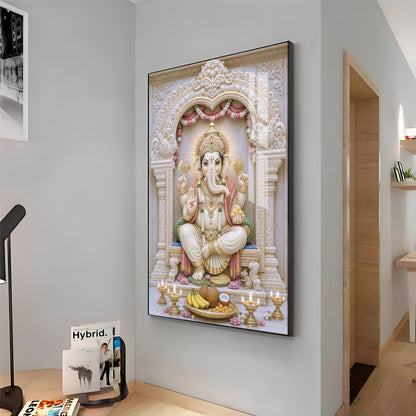 Sacred Lord Ganesha Premium Acrylic Vertical Wall Art