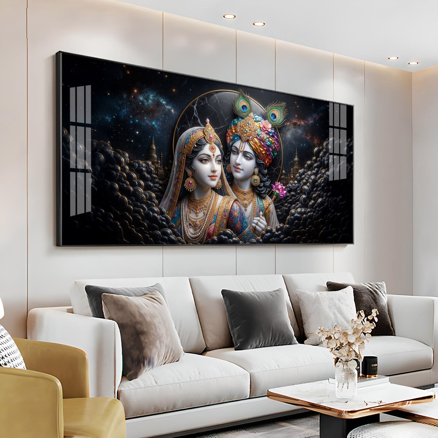 Radha Krishna Ji Premium Acrylic Horizontal Wall Art