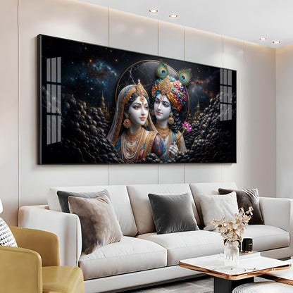 Radha Krishna Ji Premium Acrylic Horizontal Wall Art