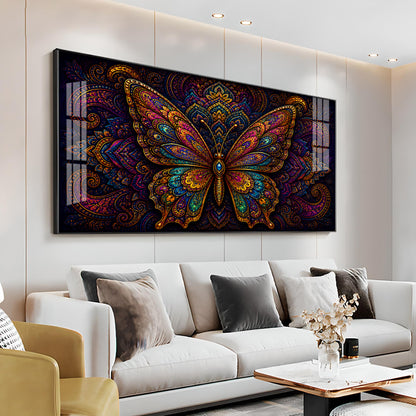 Mandala Butterfly Premium Acrylic Horizontal Wall Art