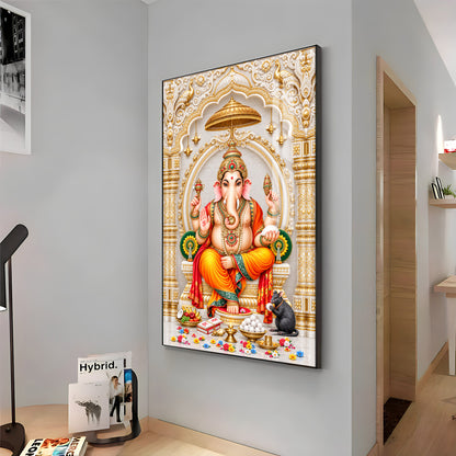 Siddhivinayak Premium Acrylic Vertical Wall Art
