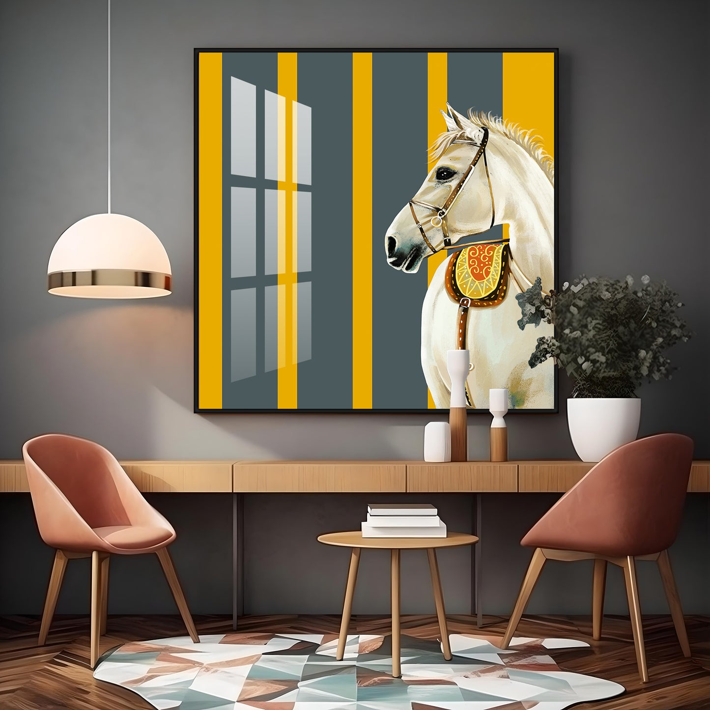 Elegant Horse Premium Acrylic Square Wall Art