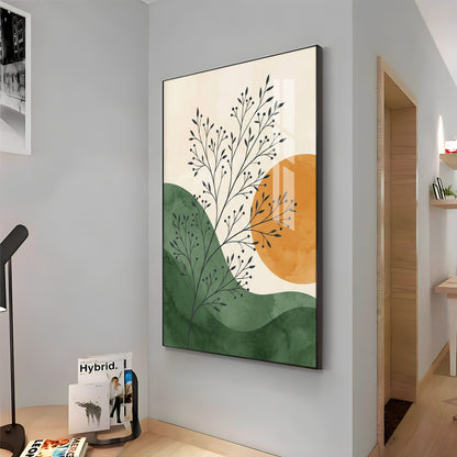 Radiant Leafscape Premium Acrylic Vertical Wall Art