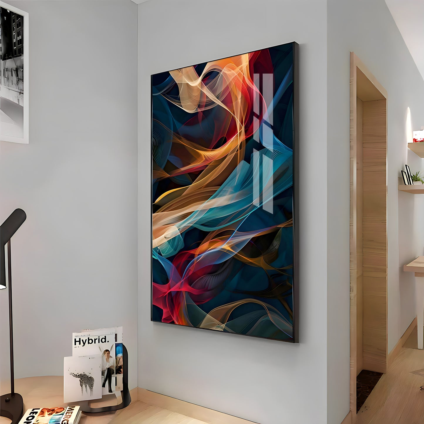 Vibrant Wave Symphony Premium Acrylic Vertical Wall Art