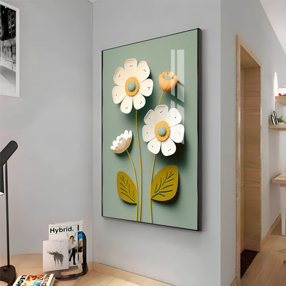 Bouquet Of Flowers Premium Acrylic Vertical Wall Art