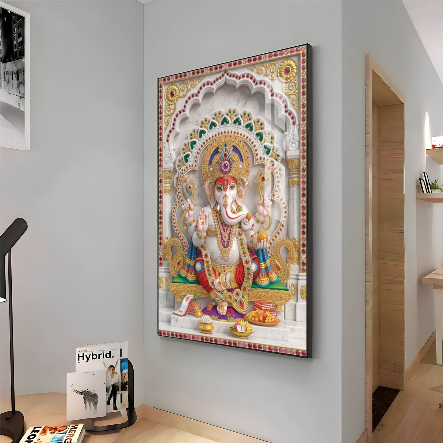 Mangal Murti Ganesh Ji Premium Acrylic Vertical Wall Art