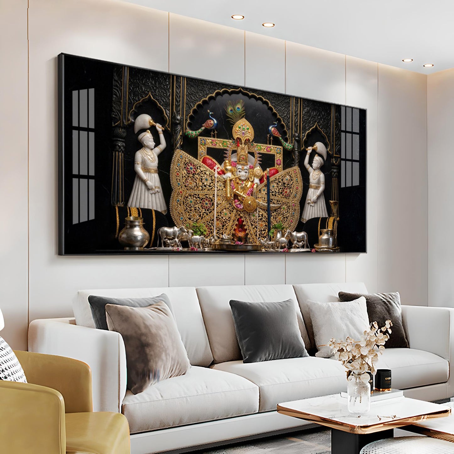 Divine Frame With Shri Sanwariya Seth Ji Premium Acrylic Horizontal Wall Art