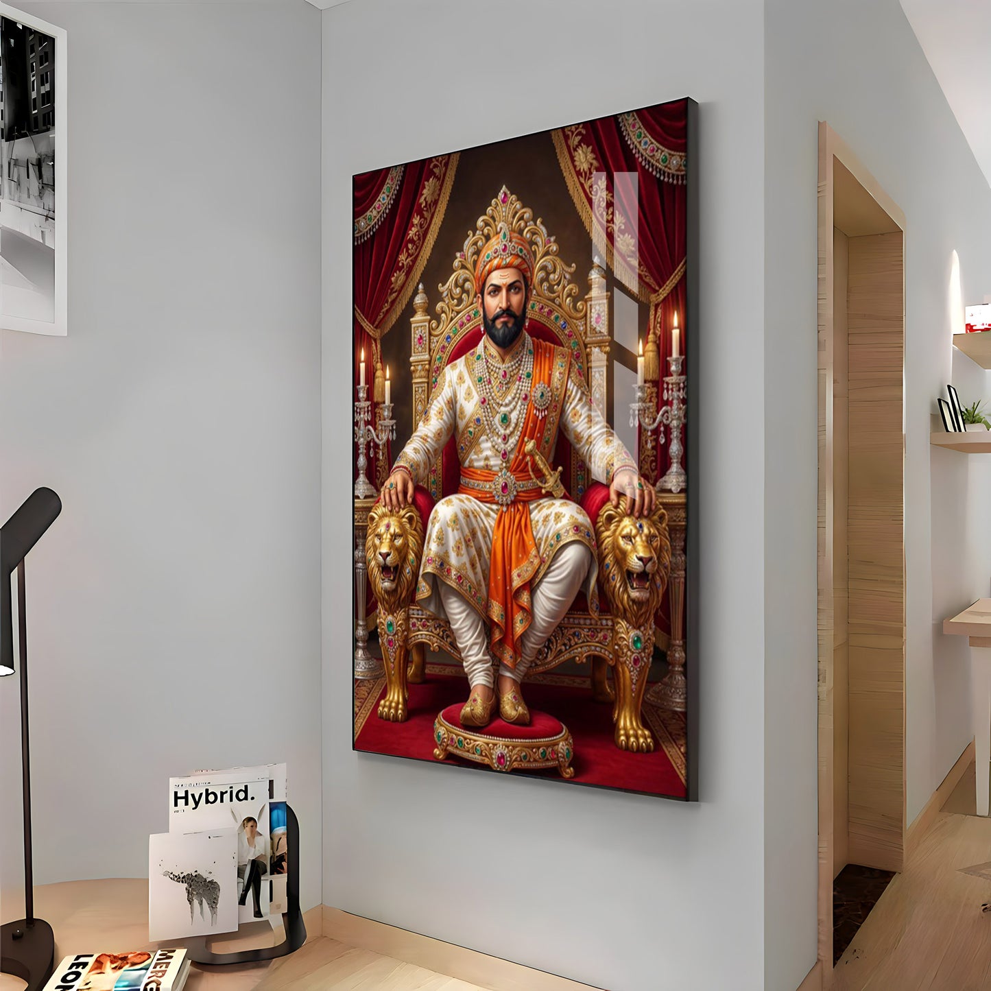 Chhatrapati Shivaji Maharaj Premium Acrylic Vertical Wall Art