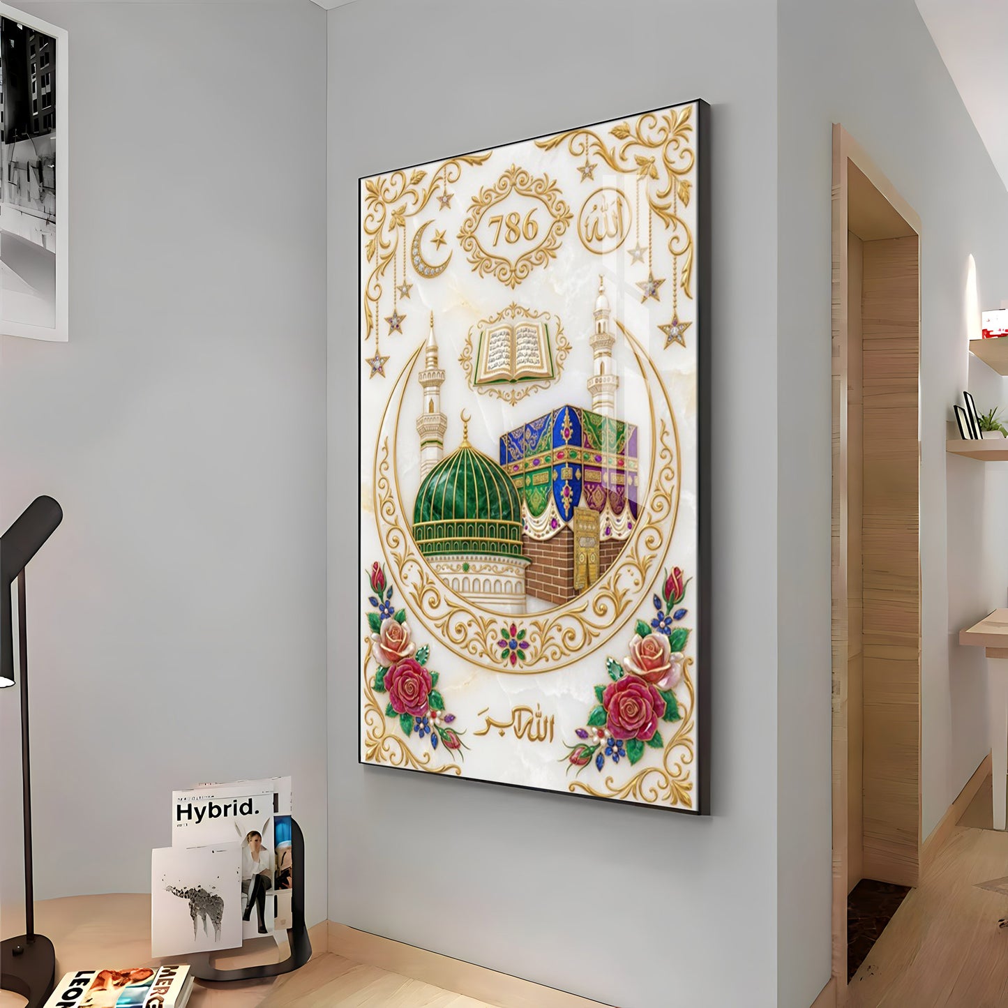 Kaaba & Al-Masjid An-Nabawi Premium Acrylic Vertical Wall Art
