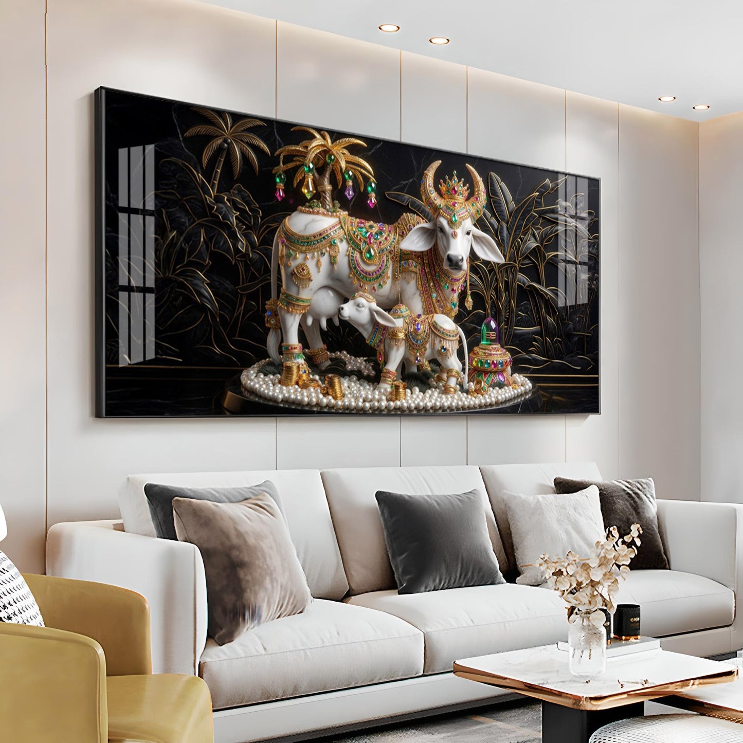 Sovereign Cow & Cub Premium Acrylic Horizontal Wall Art
