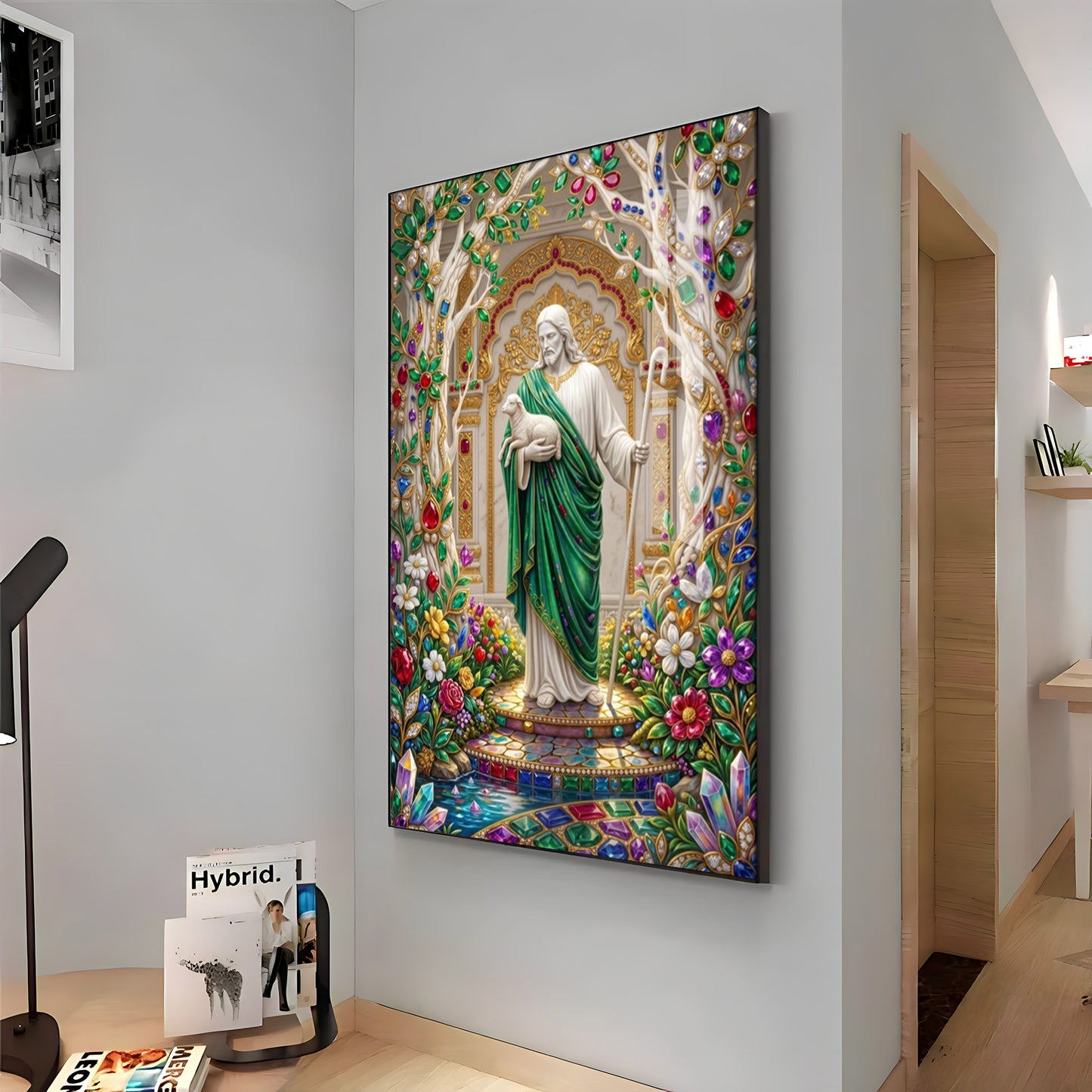 Depicts Jesus Premium Acrylic Vertical Wall Art
