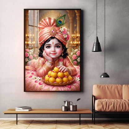Little Kanha Ji Premium Acrylic Vertical Wall Art
