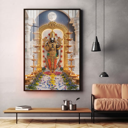 Tirupati Balaji Maharaj Premium Acrylic Vertical Wall Art