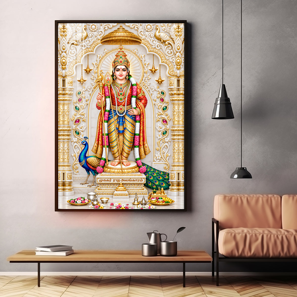 Divine Kartikeya Premium Acrylic Vertical Wall Art