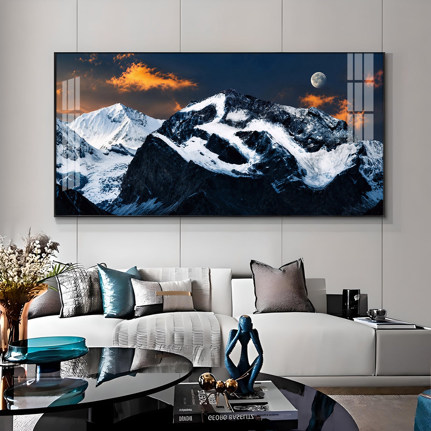 Mountain With Om Symbol Premium Acrylic Horizontal Wall Art