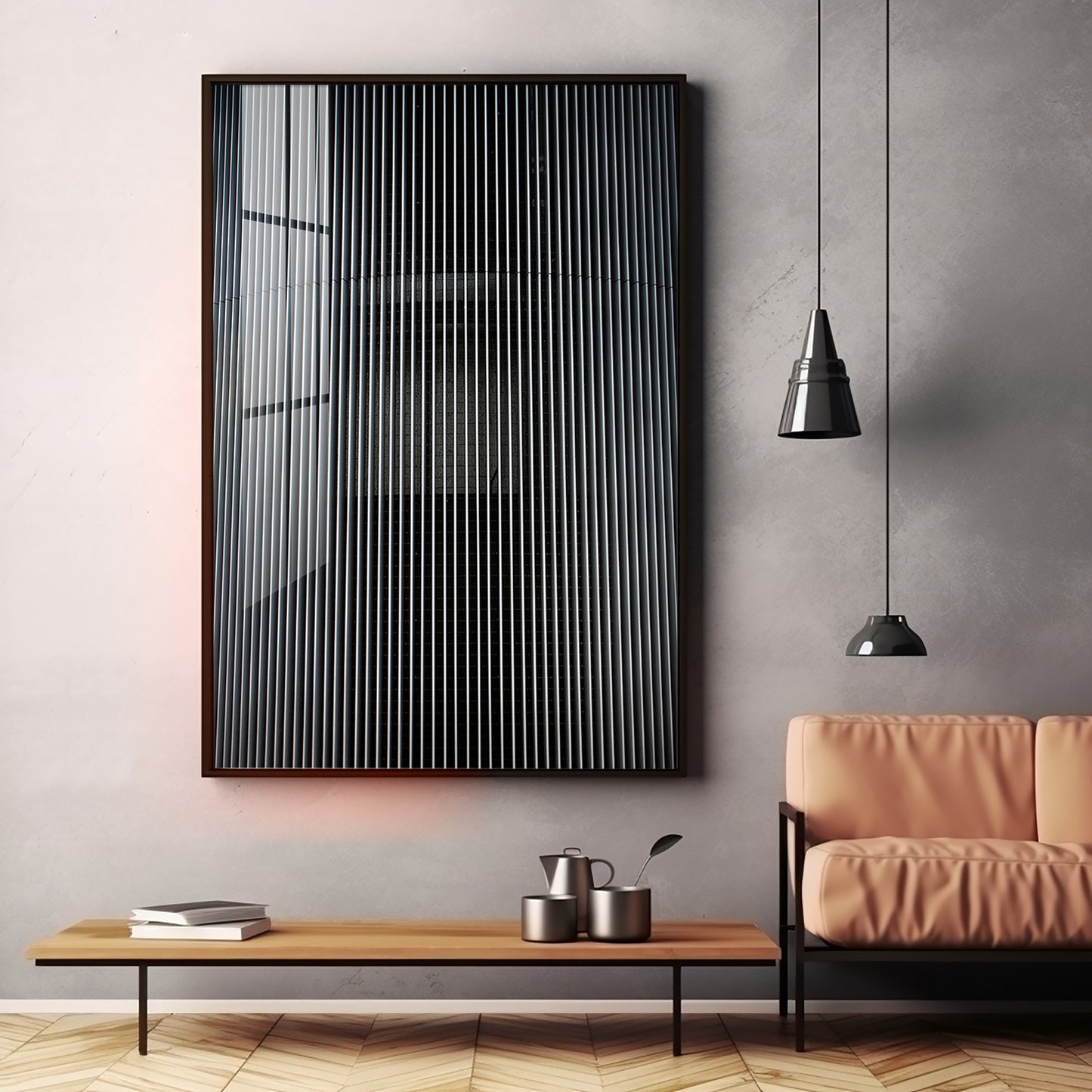 Grayscale Surface Premium Acrylic Vertical Wall Art
