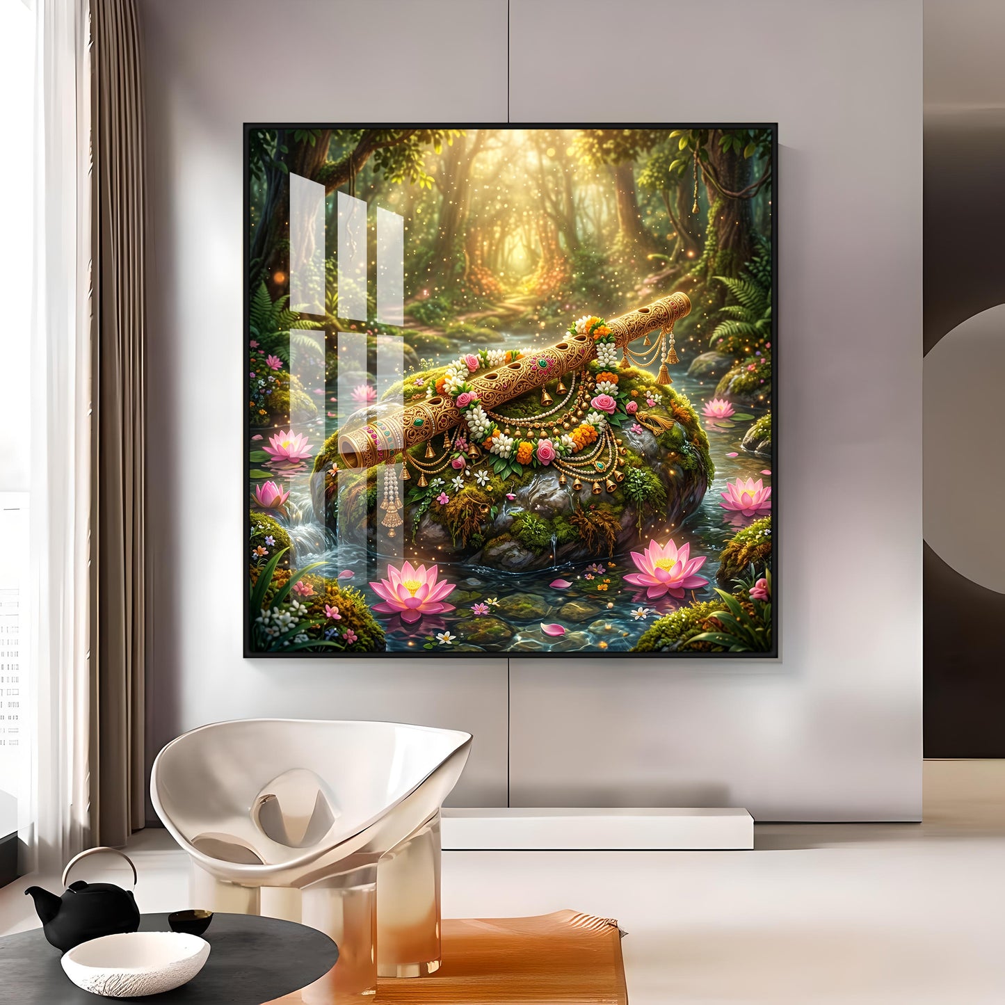 Beautiful Flute Premium Acrylic Square Wall Art