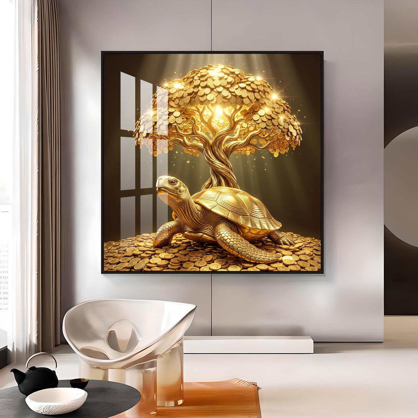 Vastu Kalpavriksha Premium Acrylic Square Wall Art