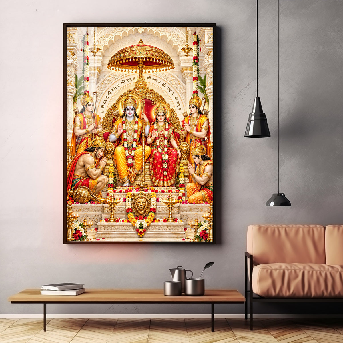 Ram Darbar Premium Acrylic Vertical Wall Art