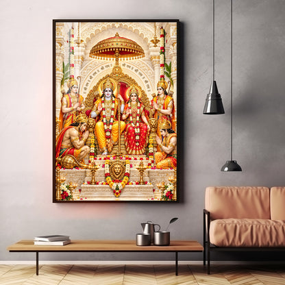 Ram Darbar Premium Acrylic Vertical Wall Art