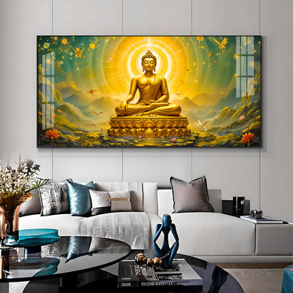 Cloudscape Buddha Premium Acrylic Horizontal Wall Art