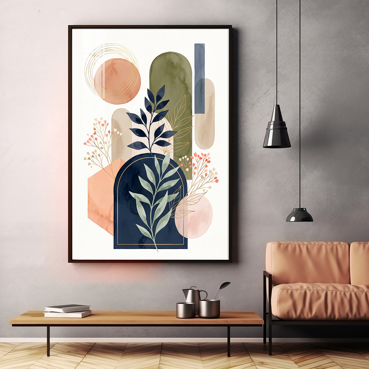 Boho Botanical Arches Premium Acrylic Vertical Wall Art