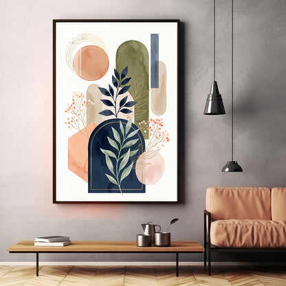 Boho Botanical Arches Premium Acrylic Vertical Wall Art