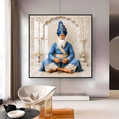 Baba Deep Singh Ji Premium Acrylic Square Wall Art