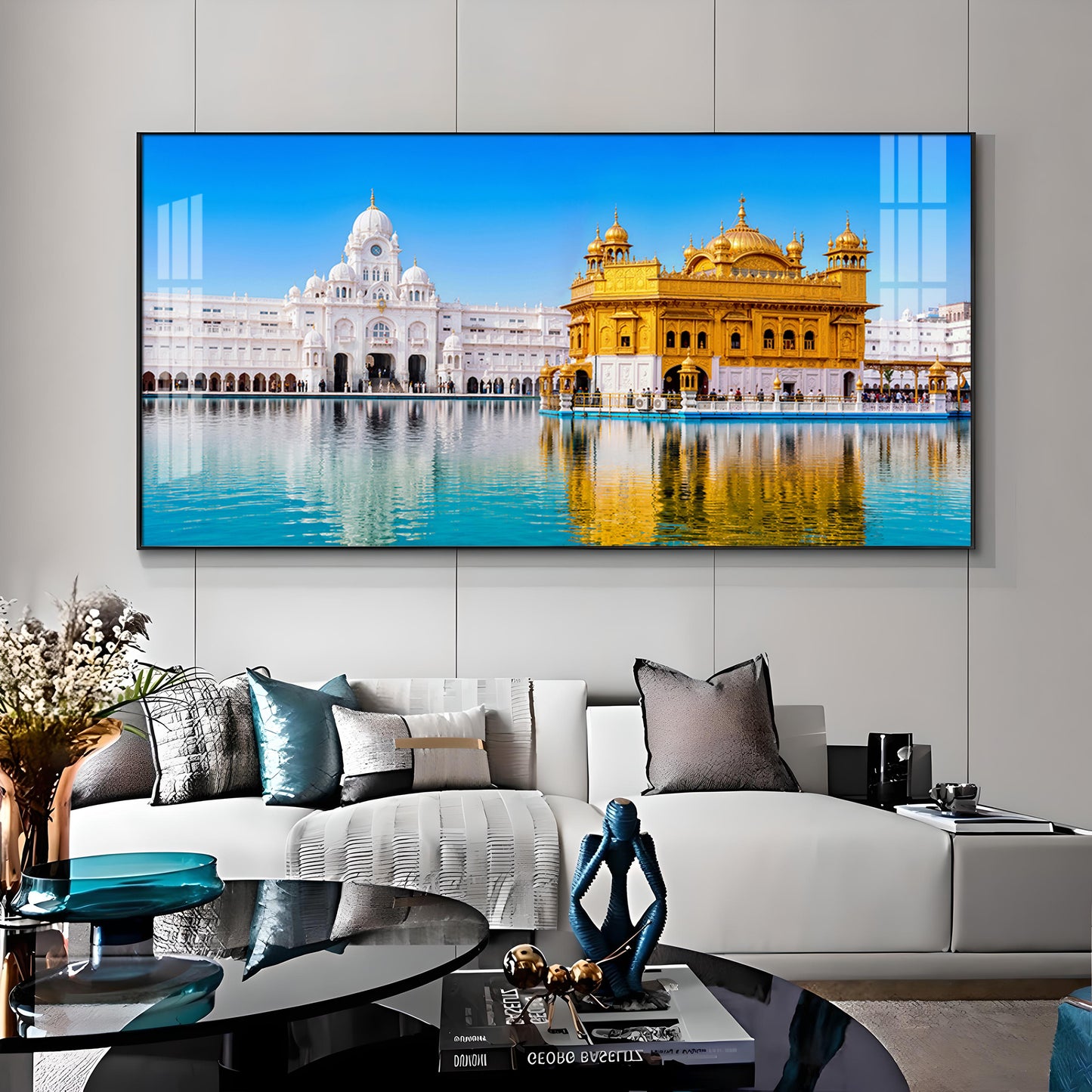 Golden Temple Premium Acrylic Horizontal Wall Art