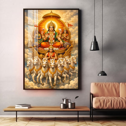 Jay Surya Dev Bhagwan Premium Acrylic Vertical Wall Art