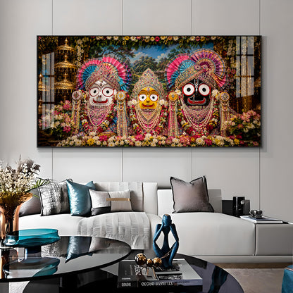 Darshan Of Jagannath ji Premium Acrylic Horizontal Wall Art