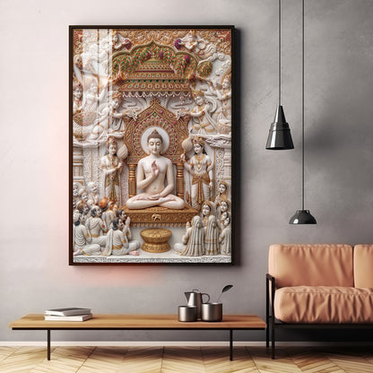 Bhagwan Mahavir Premium Acrylic Vertical Wall Art
