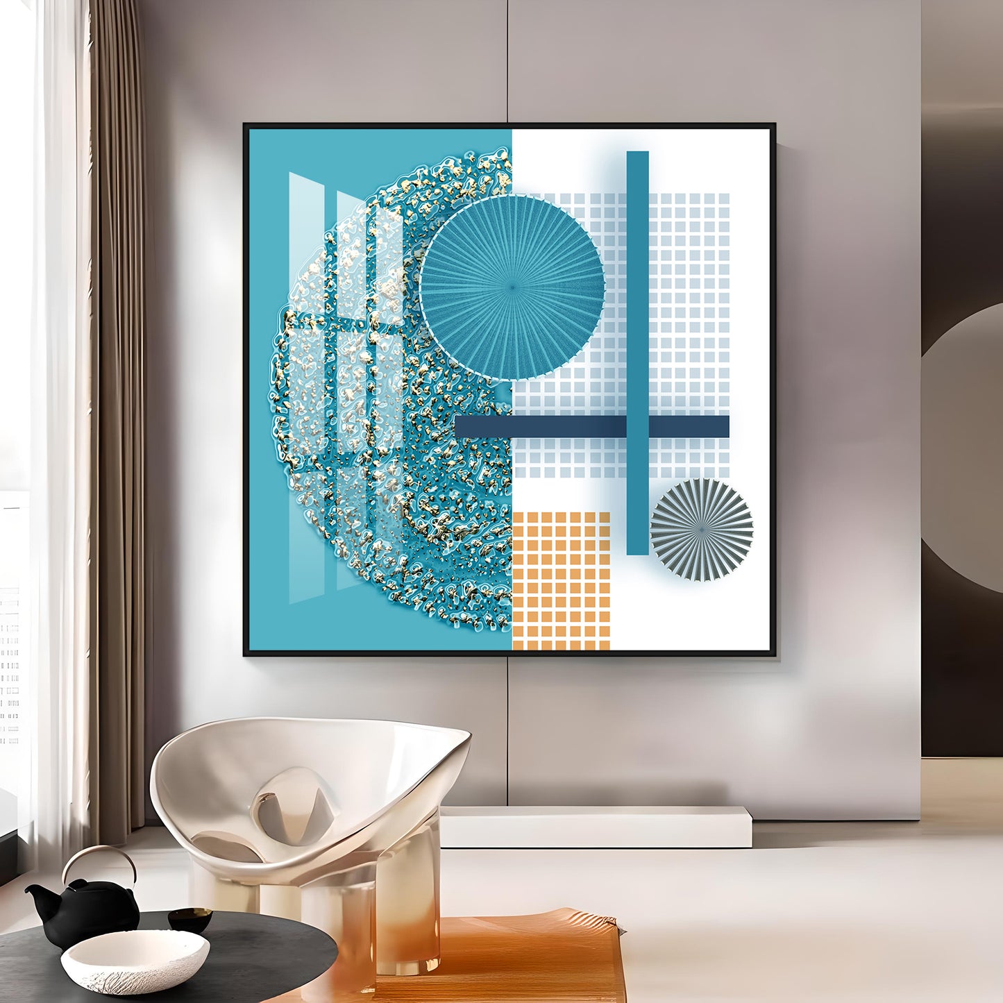 Gold Emboss Premium Acrylic Square Wall Art