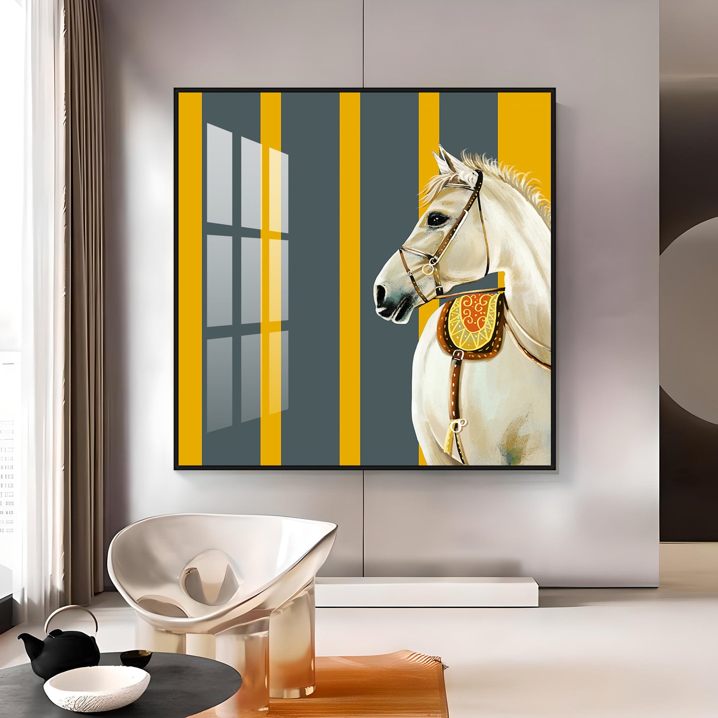 Elegant Horse Premium Acrylic Square Wall Art