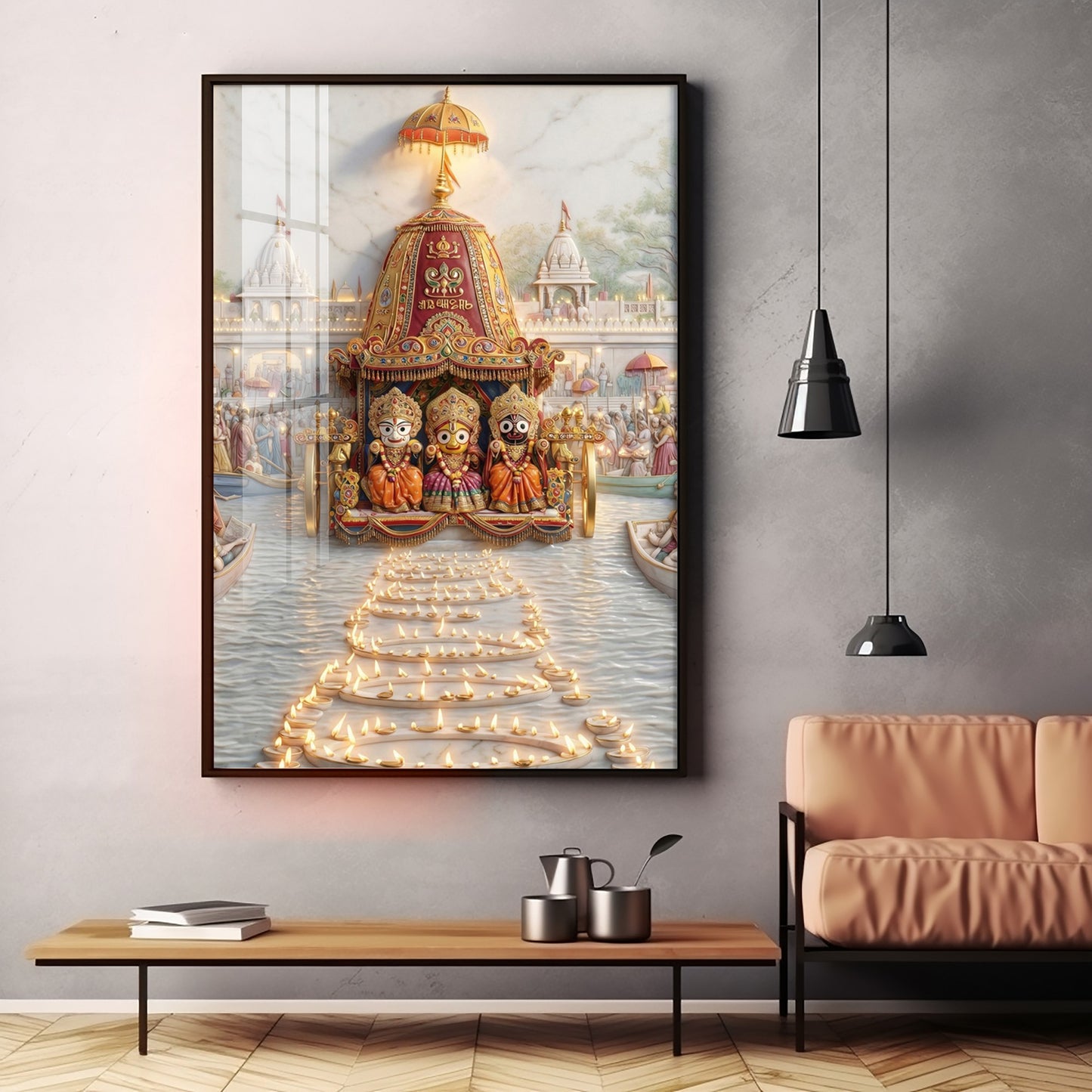 Lord Jagannath Ratha Yatra Premium Acrylic Vertical Wall Art