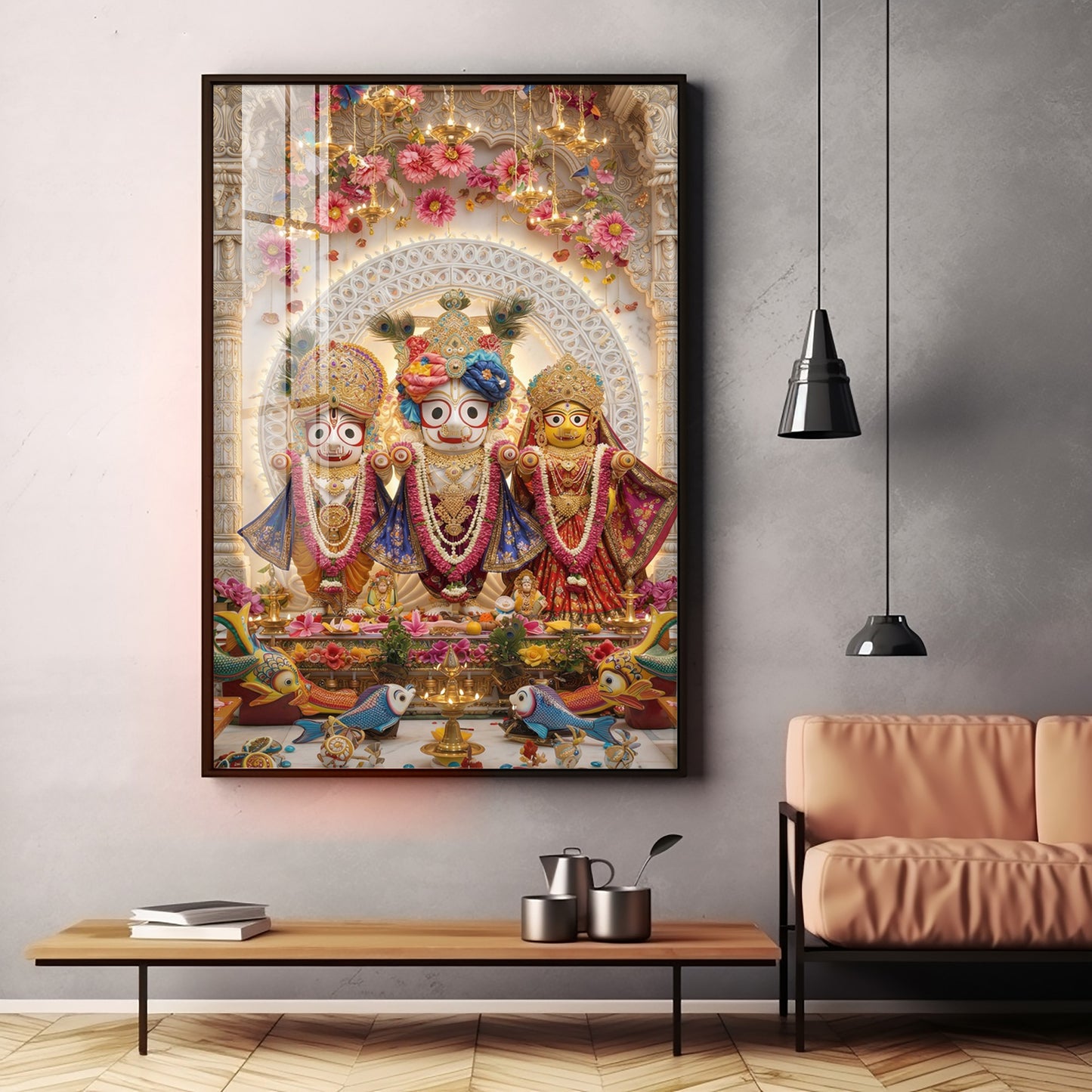 Hindu Jagannath Prabhu Premium Acrylic Vertical Wall Art